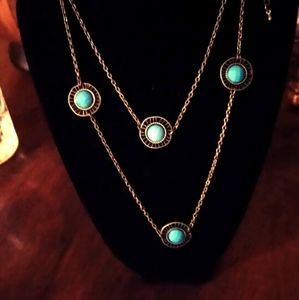 SILVER AND TURQUOISE NECKLACE